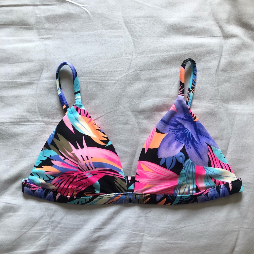 Neon Printed Bikini Top